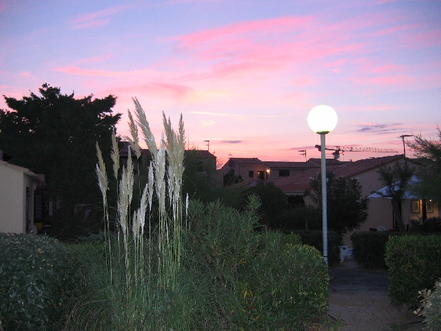 Abendlicher Blick von der Terrasse