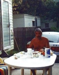 Früstück am Mobilhome