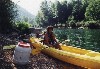 Christine vor dem Start der Canoe-Tour